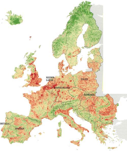 Wildnisgebiete in Europa Dünn
