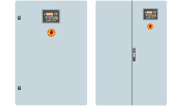 Typ AC 5 Vollautomatische Notstromschaltanlage mit Generatorschalter, thermomagnetischer Auslösung, Netz-/
