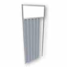 Lochwand weiß / Perforated wall white versperrbar / lockable H x B = 248 x 99 cm Vorhang lichtgrau / Curtain lightgrey 76,50 67,20