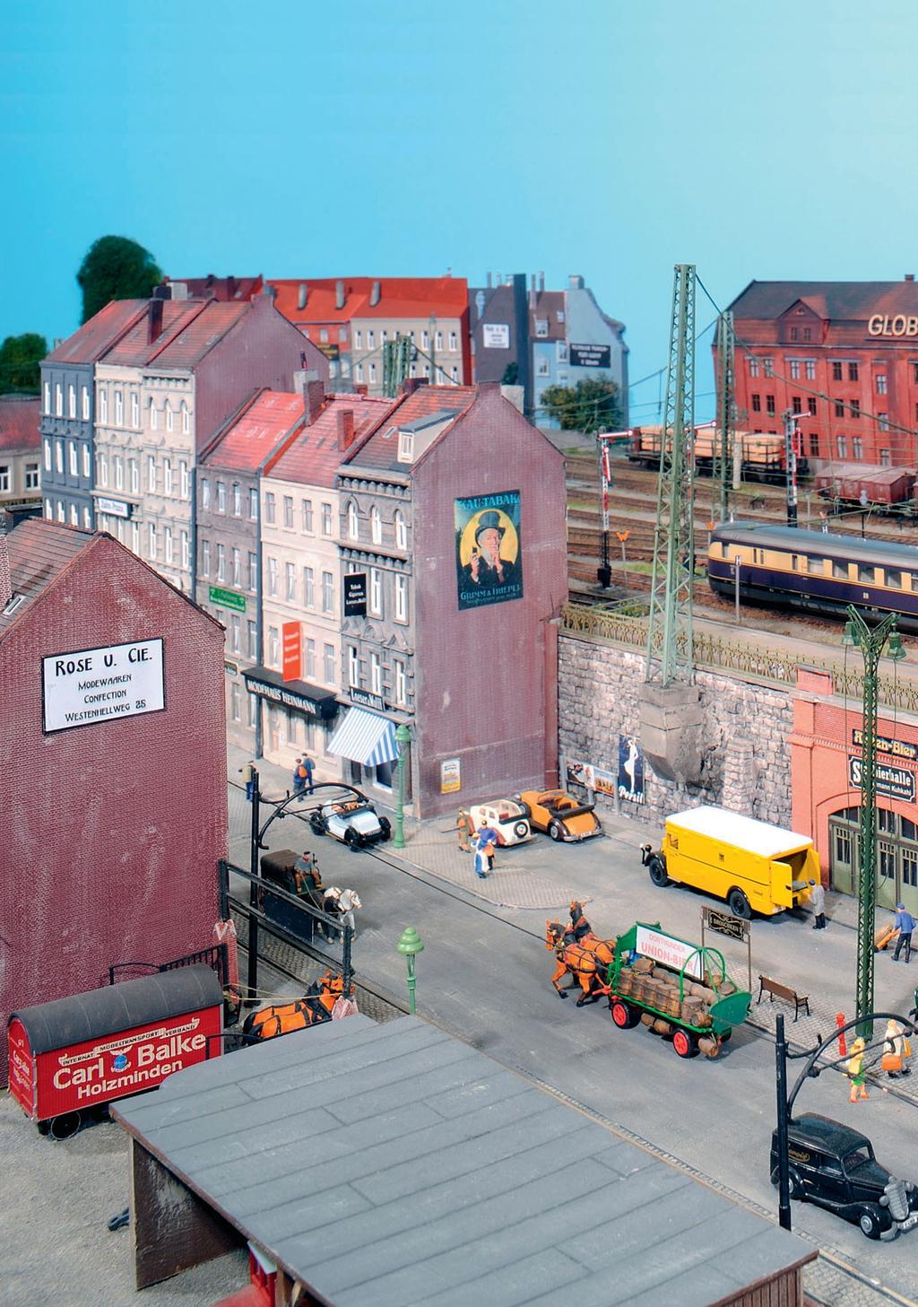 Großstadtstraßen boten zur Zeit der Epoche II ein besonders buntes Bild: Neben dem