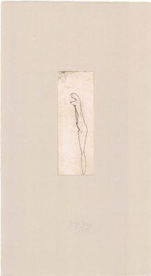 Jungfrau, 1985 Art: Radierung auf dünnem Papier, aufgewalzt auf Bütten grau Größe: