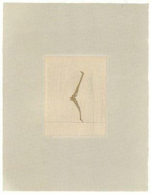 900 Euro Seiltänzerin, 1985 Art: A) Farbradierung auf dünnem Papier, aufgewalzt auf
