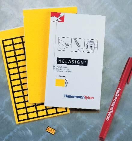 Etiketten aus Gewebefolie für manuelle Beschriftung 270 (Gelb) im Taschenbuch Format Die flexiblen Etiketten bestehen aus leuchtend gelbem Baumwollgewebe mit und ohne Ab - schlussrahmen.