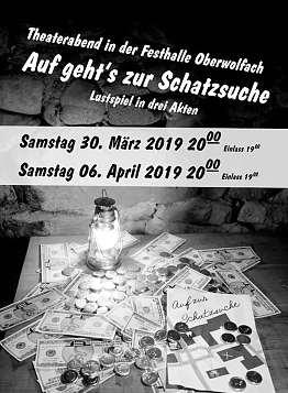 Aktuell Theaterabende am 30. März und 6. April Donnerstag, 21. März 2019 Verkauf im Kultur- und Tourismusbüro Hausach, Tel.