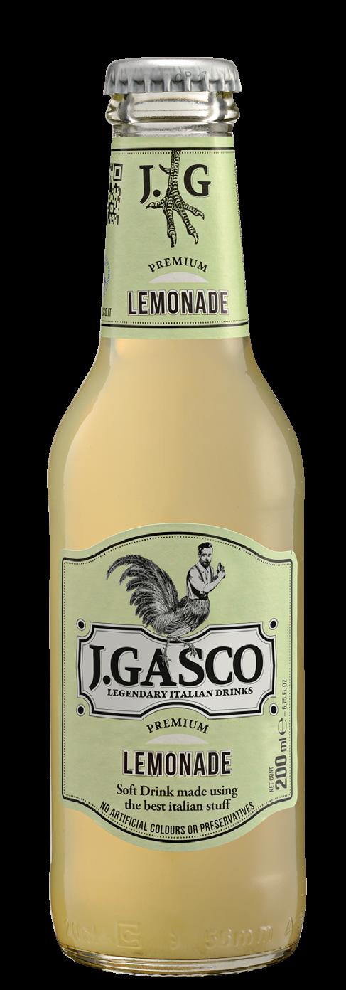 LEMONADE Mit 12% Saft von sizilianischen Zitronen Lemonade J. Gasco ist eine vollkommen natürliche Limonade, die aus dem Saft echter sizilianischer Zitronen hergestellt wird.