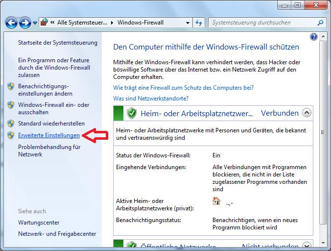 12.1 Umsetzung in Windows 7 In diesem Abschnitt wird erklärt, wie Sie die Ports in der