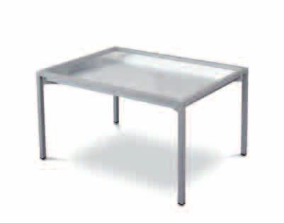 Set Tische bestehend aus: 1 Tisch mit seitlicher Holzverkleidung Nussbaumdekor L x