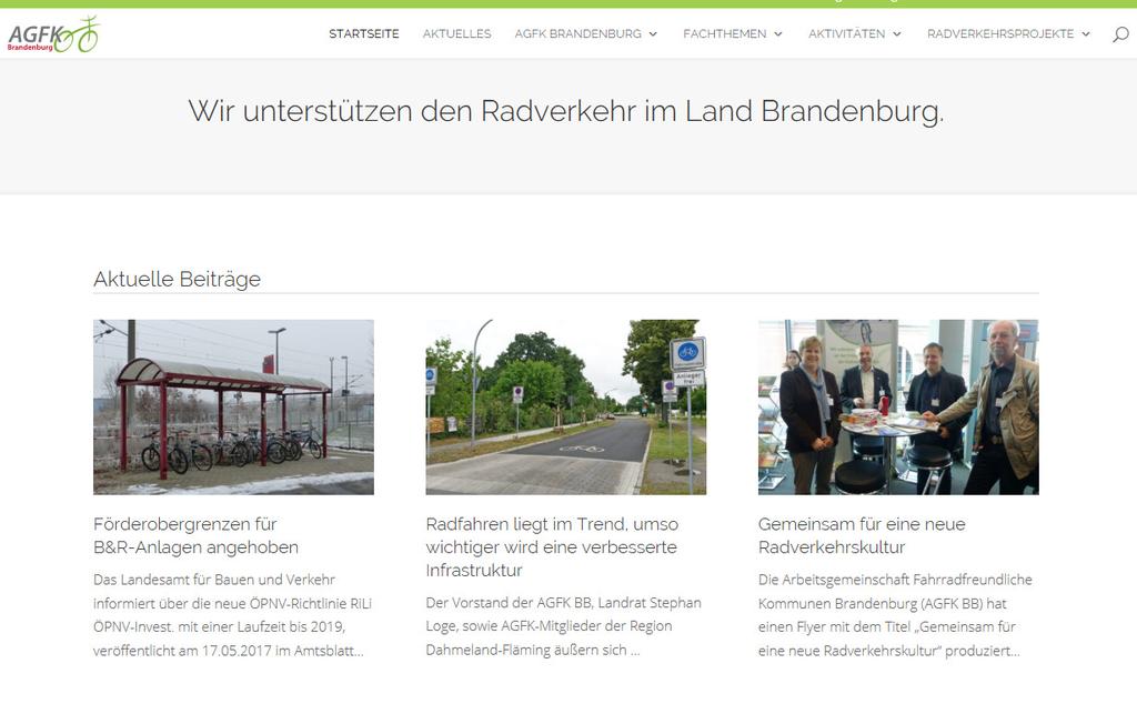 Gestaltung des Internetauftritts Website Entwicklung des Corporate Design mit Logo als auch einer eigene Internetpräsentation www.agfk-brandenburg.