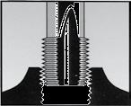 Schaft stärkere und leistungsfähigere Gewinde Recoil-Einsätze sind aus rostfreiem Stahl Vereinfacht den Wechsel von Zoll-Gewinden zu metrischen Gewinden und umgekehrt Reduzierte Gewindeabnutzung