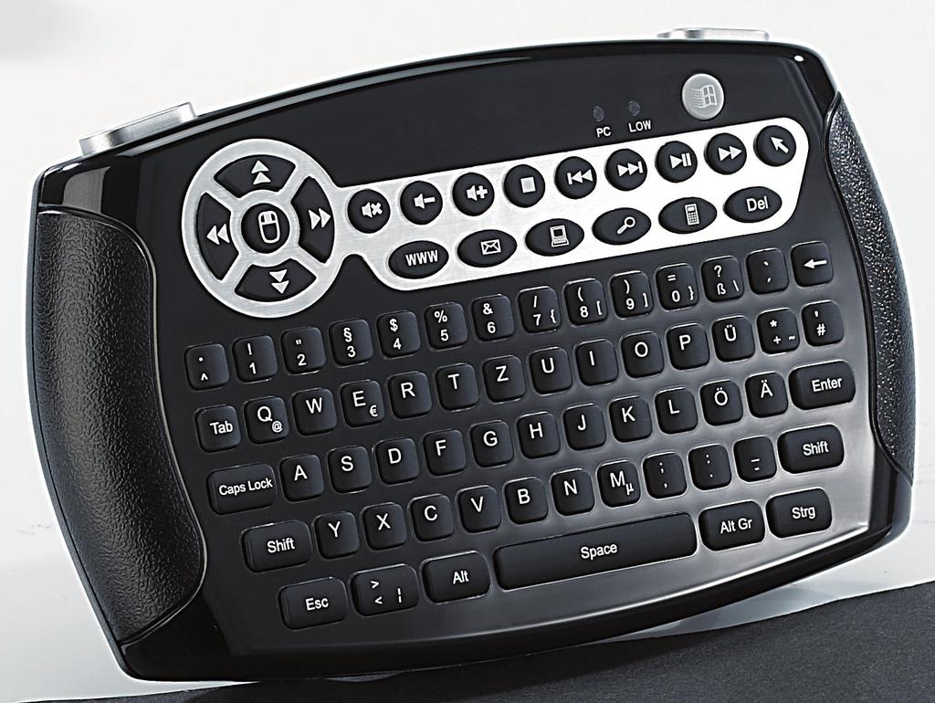 DEU / FRA MFT-145G Mini-Funktastatur mit Lagesensor für Maussteuerung Mini clavier