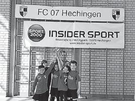 3.2017 F-Jugend: Platzierungen TV Derendingen E-Jugend: Platzierungen SV Wurmlingen Platz 1: FC 07 Hechingen I; 2. SG Stein/Boll; 3. TB Kirchentellinsfurt; 4. SG Lichtenstein; 5. VfL Pfullingen; 6.