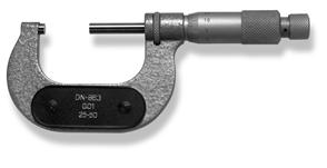 Bügelmessschrauben Micrometers Type 531 - DIN 863 Präzisions-Bügel-Messschrauben Precision-Micrometers 532.501 Trommel Drum: ø18mm 0-25 1/2 0.01 350 531.501 25-50 1/2 0.01 500 531.502 50-75 1/2 0.