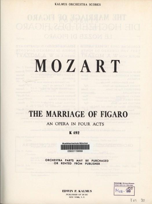 Beispiel 1: Partitur und Stimmen einer Oper