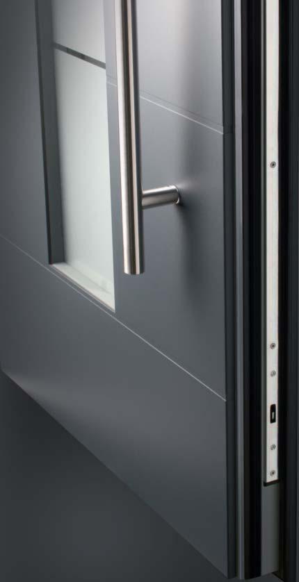 Kompakt überzeugend mit inneren Werten: Die Composite-Vollblatt-Ausführung bei diesen AluDesign-Haustüren!