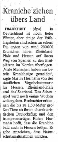 Allgemeinen Zeitung Mainz vom 25.02.