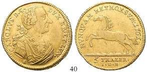 750,- BRAUNSCHWEIG, BRAUNSCHWEIG-WOLFENBÜTTEL 39 Karl, 1735-1780 5 Taler 1747,