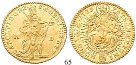 Drei geharnischte Hüftbilder von vorn / Dreifach behelmtes, vierfeldiges Wappen. Gold. Friedb.3200; FuS 1776. l.