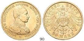 , vz 440,- 92 Georg, 1902-1904 20 Mark 1903, E. Gold. J.266. kl.