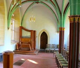 Seit 1951 steht im Refektorium des Erfurter Predigerklosters eine kleine Orgel.