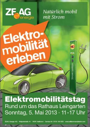 Elektromobilitätstagen (ab 2013) CarSharing-Kooperation mit Stadtmobil