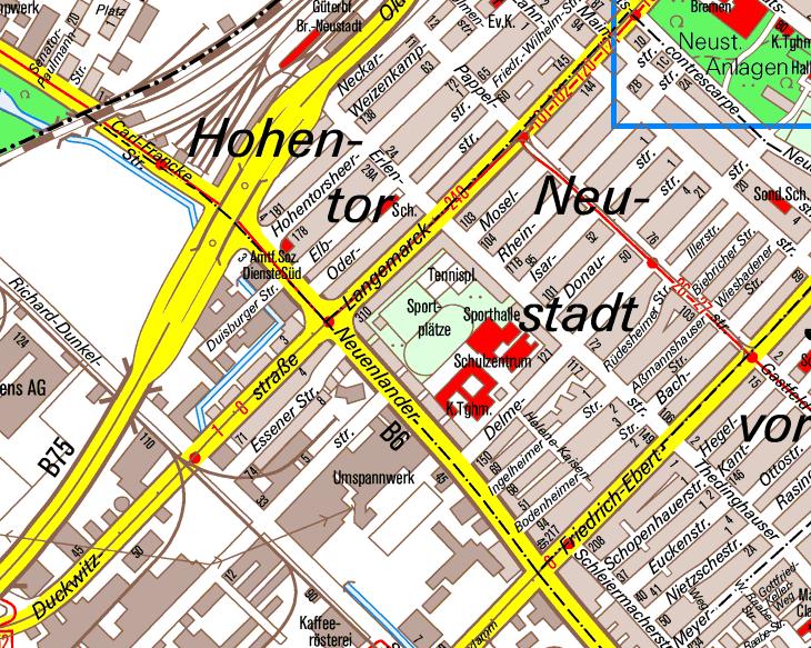 Standortbeschreibung der Station Bremen - Neuenlander Str.