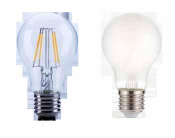 LED Filament A60 Klassische Glühlampenform gewährleistet einfachen Austausch Sofortstart, 100 % Leuchtkraft direkt beim Einschalten Schafft behagliche Atmosphäre Keine UV- und IR Strahlung