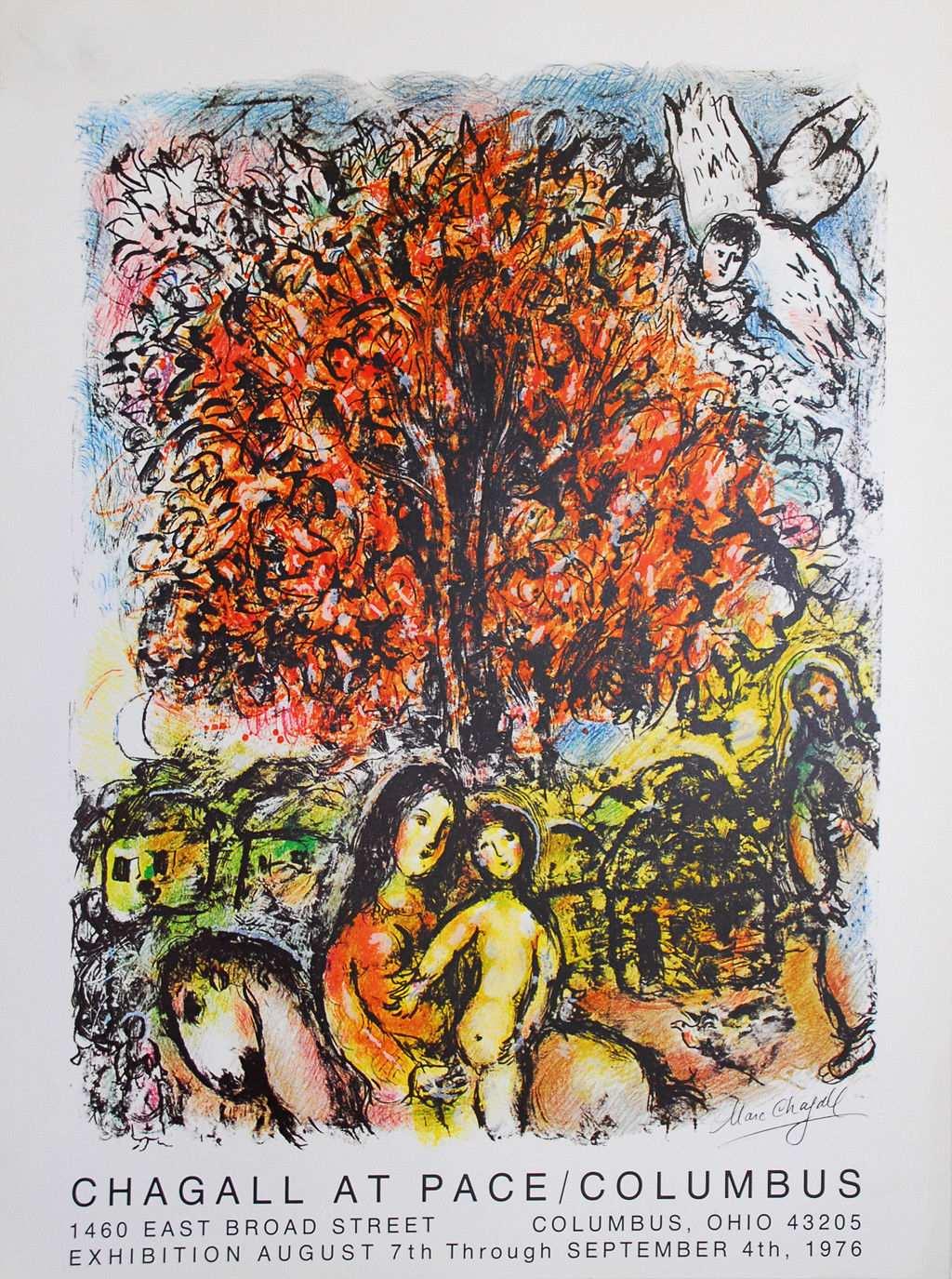 14 von 19 13 10341 Marc Chagall 1976 82 x 62 x 1 / 82 x 62 x 1 39,00 250,00 CHAGALL - Saint Famille - Pace Columbus -