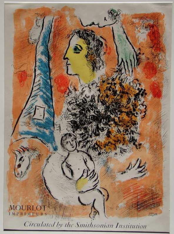 9 von 19 8 10305 Marc Chagall 1964 82 x 64 x 1 / 71,5 x 51,5 x 0,5 99,00 1250,00 Chagall - Offrande à la Tour Eiffel - Farblithographie von Mourlot Paris Marc Chagall (1887-1985) -