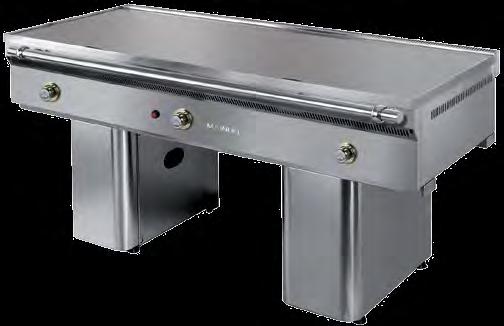 : Teppanyaki hard chrome Gas and Electric Teppanyaki rectified Gas and Electric TEPPANYAKI LINE Rectified plate 20 mm thick Hard chrome plate 20 mm thick FL0/7TY FCE0/7TY Detail of the waste