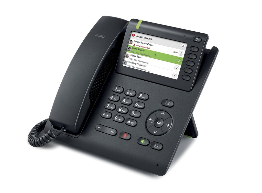OpenScape Desk Phone CP600 Für den anspruchsvollen, professionellen Anwender. Hohe Interoperabilität. Ideal für mobile Arbeitsplätze.