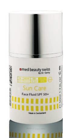 FACE FLUID SPF 50+ Aussergewöhnlich leicht, fein und zuverlässig Das Face Fluid SPF 50+ bietet leicht mattierenden sowie praktisch öl- und fettfreien Sonnenschutz für höchste kosmetische Ansprüche.