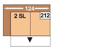 212 2SL 213 2SR 124 95 95 2-er Element mit AL links oder und