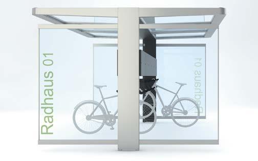 Fahrradüberdachung PURE, Dachbreite x Dachtiefe 4000 mm x 3250 mm, doppelseitig, mit 4 Seitenwänden, mit
