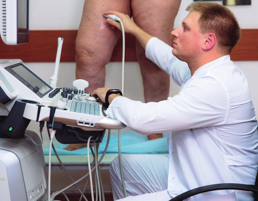 Ultraschalluntersuchungen lassen Verengungen und Verschlüsse in Beinarterien erkennen.