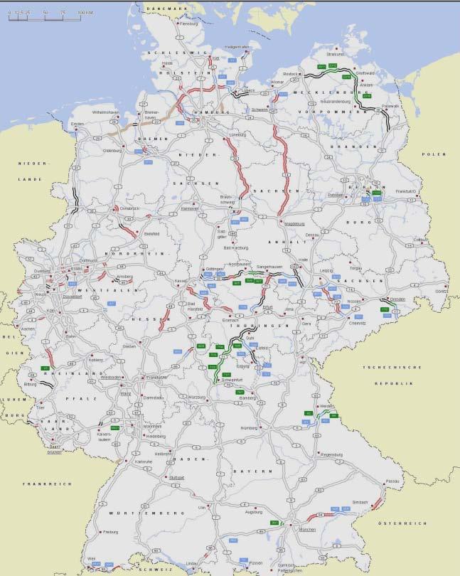 A-Modell (alt) Beschreibung (Planung,) Bau, Erhaltung und Betrieb Ausbau von BAB von 4 auf 6 Streifen Vertragslaufzeit: 30 Jahre Vergütung: - Anschubfinanzierung: max.