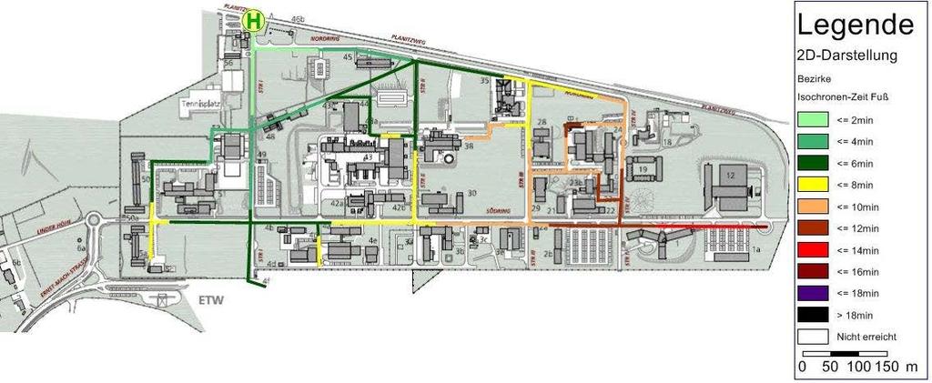 Analyse: Teil-Netzmodell DLR I Fußwege inkl.
