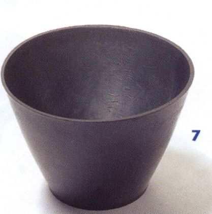Gipsbecher schwarz, konisch, Durchmesser 12,5cm, elastisch Kunststoff 1459100