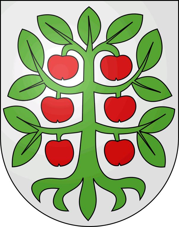 Weier im Emmental Das Wappen stellt einen ausgerissenen, grünen Apfelbaum mit roten Früchten dar und wurde 1945 als Gemeindewappen definiert.