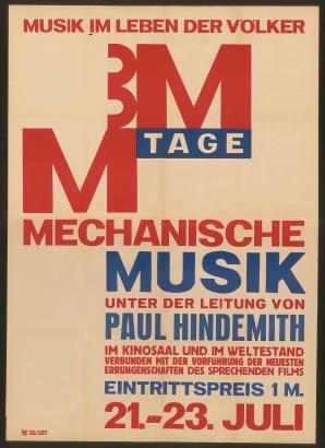 2 / 8 Hans Leistikow Plakat zu 3 Tage mechanische Musik unter