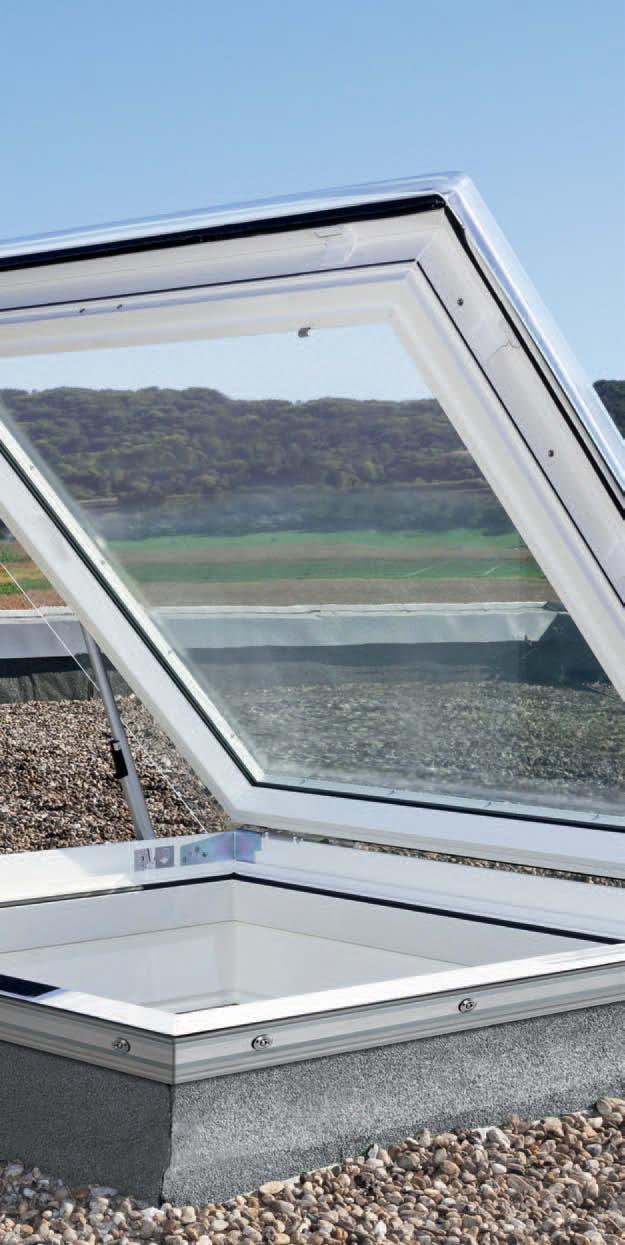 NEU Ausstiegsfenster Flachdach-Ausstiegsfenster Das Flachdach- Ausstiegsfenster (CXP) hat das gleiche moderne Design wie unsere anderen Flachdach- Fenster und ist durch