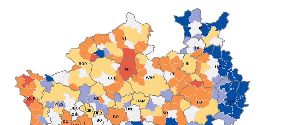 Bevölkerungsentwicklung in Nordrhein-Westfalen regional Einwohnerzahl 2011-2016 (seit