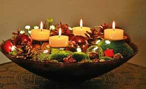14 Herzliche Einladung Mittwoch, 28.11. Adventsgestecke im Trend Die Adventszeit steht vor der Tür und ein Gesteck für Advent und Weihnachten lässt sich auch selbst gestalten.