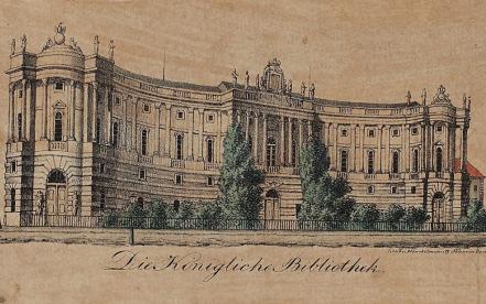 m580) Opernplatz mit Gebäude der Königlichen Bibliothek