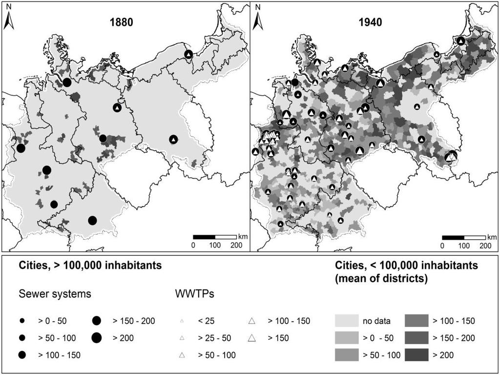Kläranlagen und Kanalisationen mitteleuropäischer Einzugsgebiete Nährstoffeintrag