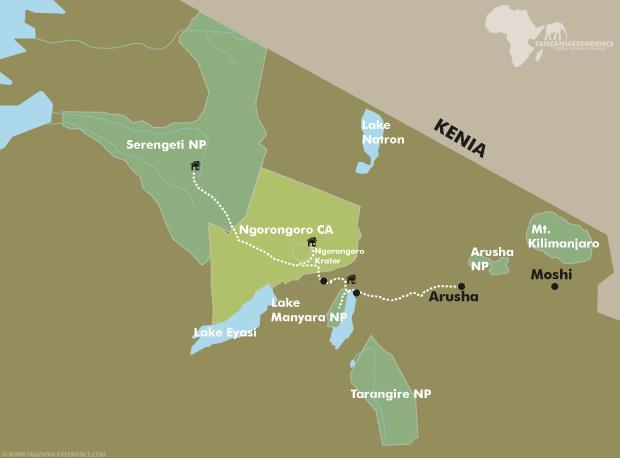 GEO Highlights Lake Manyara Nationalpark Pirschfahrten Ostafrikanischer Grabenbruch - Aussichtspunkt Picknick im Serengeti Nationalpark Ngorongoro Krater - Pirschfahrten Termine