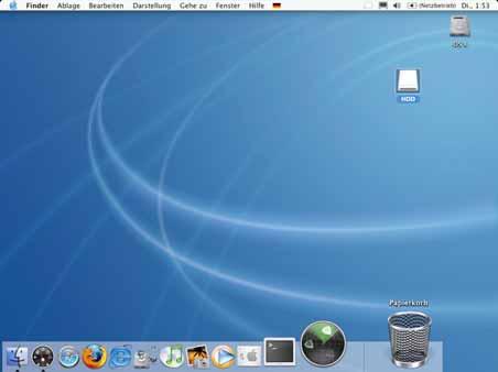Installation für den Macintosh Falls Ihr Gerät nicht sofort erkannt wird, schalten Sie es erst ein, noch bevor Sie das Kabel anschließen oder sogar noch bevor Sie den Computer einschalten.