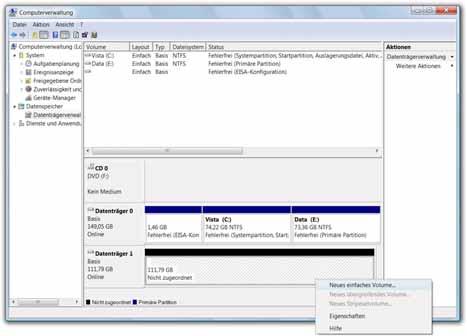 Partitionen & Formatieren Falls die Festplatte nicht erkannt wird, prüfen Sie die Verbindung und die Stromversorgung! Das NTFS Format kann unter Mac OS nicht bearbeitet werden.