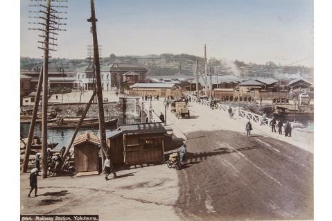 Aus einem Fotoalbum aus dem Studio Kusakabe Kinbei (1841 1932) 1880er Jahre Railway
