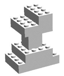 LEGO-Stein 2x4 2x LEGO-Stein 2x2 Schritt