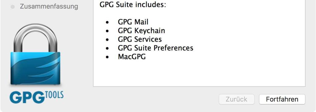 Bestandteile der GPG Suite.